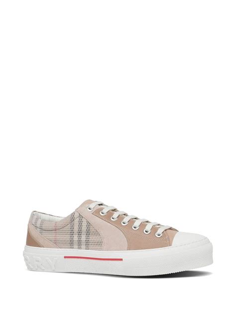 Vintage Check mesh suede sneakers .